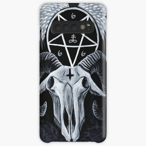 Granizo Satanás Diablo Iglesia Death Metal Baphomet 666 Cartera De Cuero Teléfono Estuche Cubierta
