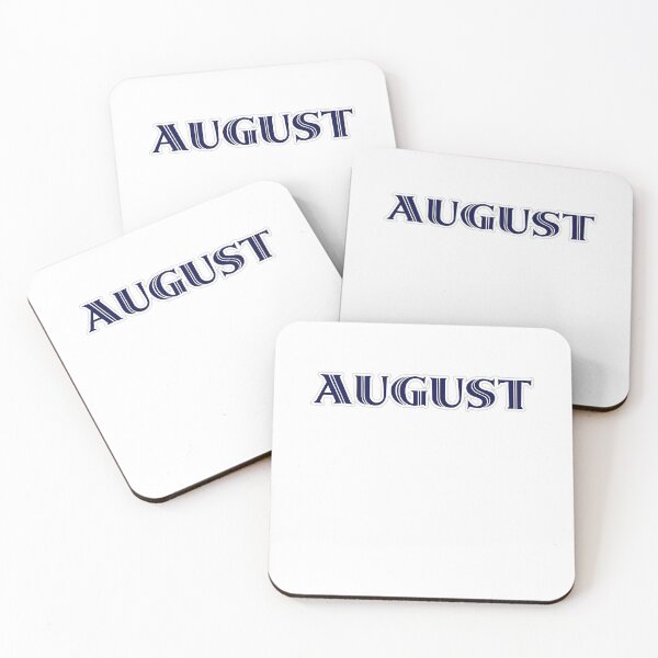 Item preview, AUGUST - Nametag for AUGUST Roman Style in Blue designed and sold by ferretmaes.