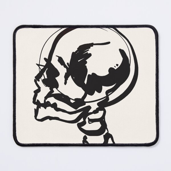 Item preview, Skull Abstract Line Art Bold Black designed and sold by trajeado14.