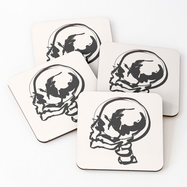 Item preview, Skull Abstract Line Art Bold Black designed and sold by trajeado14.