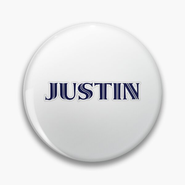 Item preview, JUSTIN - Nametag for JUSTIN Roman Style in Blue designed and sold by ferretmaes.