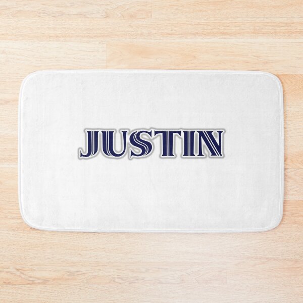 Item preview, JUSTIN - Nametag for JUSTIN Roman Style in Blue designed and sold by ferretmaes.