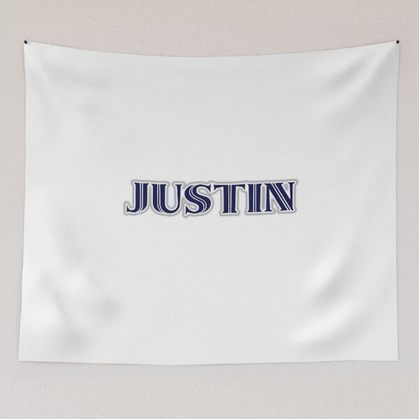 Item preview, JUSTIN - Nametag for JUSTIN Roman Style in Blue designed and sold by ferretmaes.