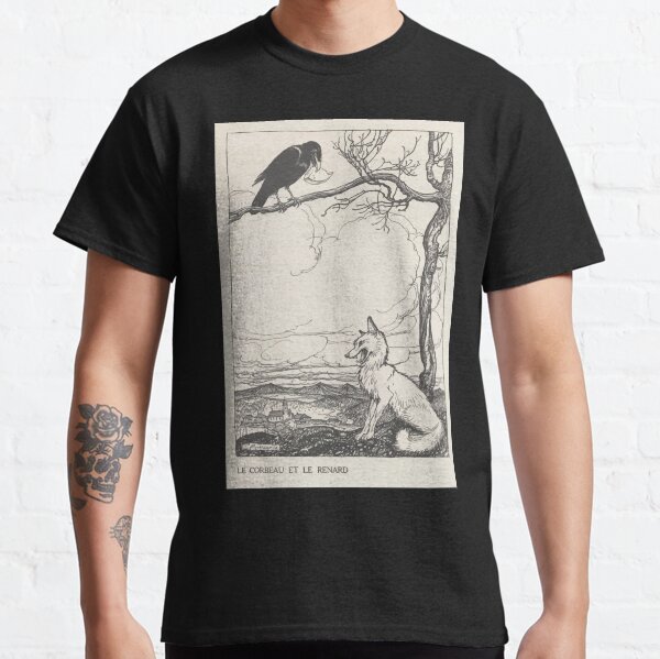 Aesop's Fables art by Arthur Rackham 1913 0026 The Fox and the Crow Classic T-Shirt