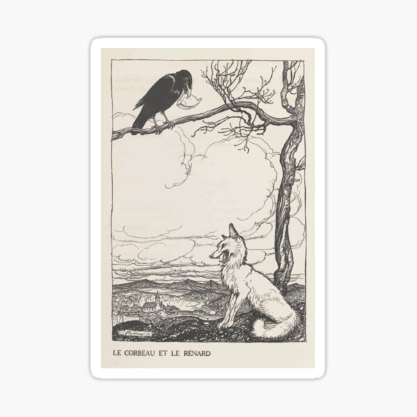 Item preview, Aesop's Fables art by Arthur Rackham 1913 0026 The Fox and the Crow designed and sold by wetdryvac.