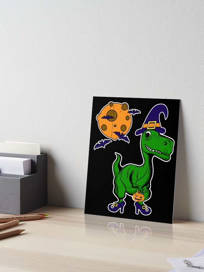 246 ハロウィン転写シート 魔女 恐竜 Halloween Dinosaur as Trick Or Treat-ing Witch