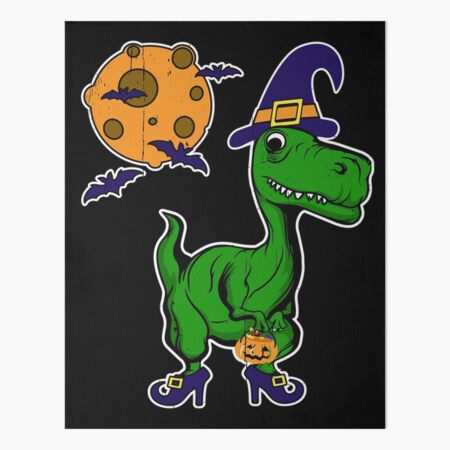 246 ハロウィン転写シート 魔女 恐竜 Halloween Dinosaur as Trick Or Treat-ing Witch