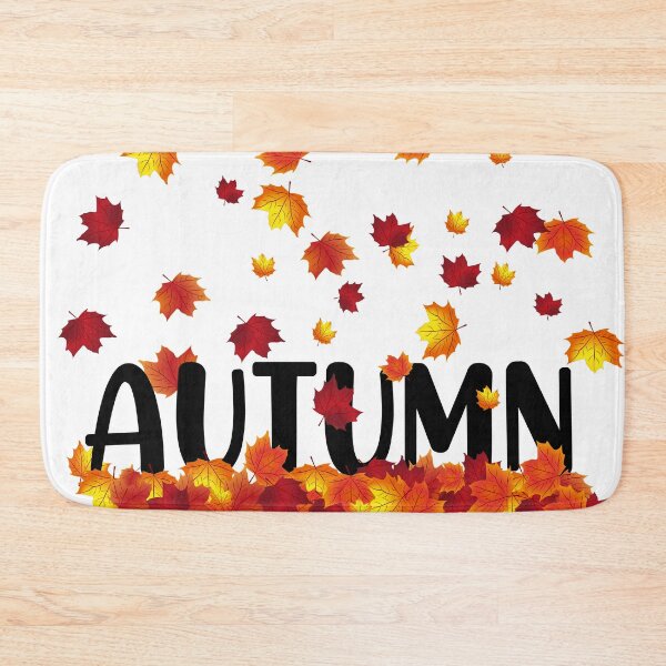 Item preview, Autumn, drawing of the autumn text with orange leaves designed and sold by Martapp.