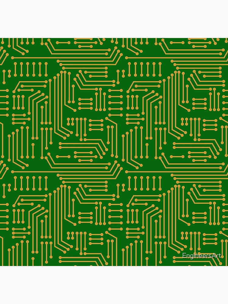 "PCB Printed Circuit Board Trace Lines" Poster by EngineersArt Redbubble