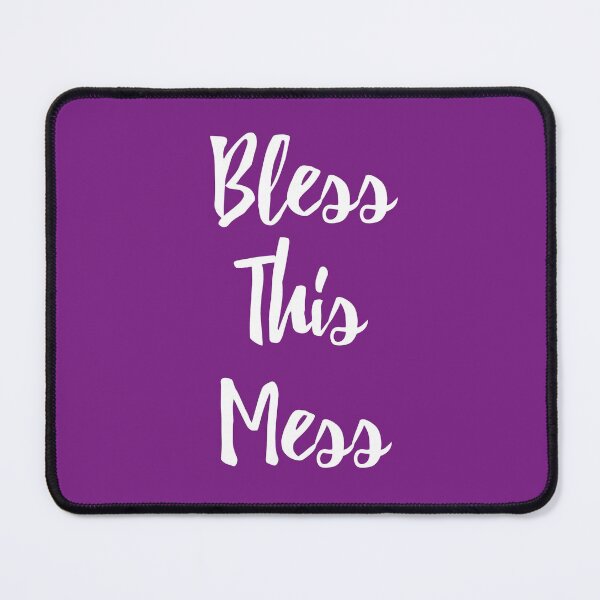 Item preview, bless this mess (white text) designed and sold by Texty-Tshirts.