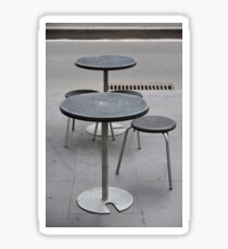 Table and chairs Degraves lane Melbourne VIC AUS Sticker