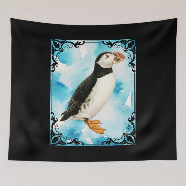 Item preview, Vintage Puffin Portrait Art designed and sold by thecooltable.