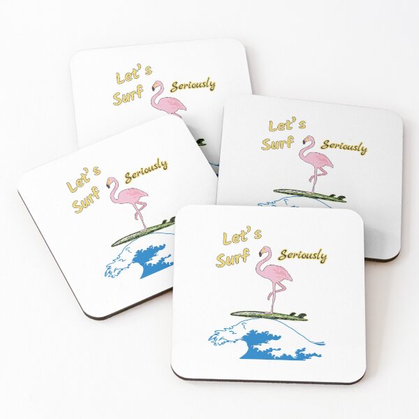 Item preview, Let's surf seriously - funny flamingo quote designed and sold by NathBros.