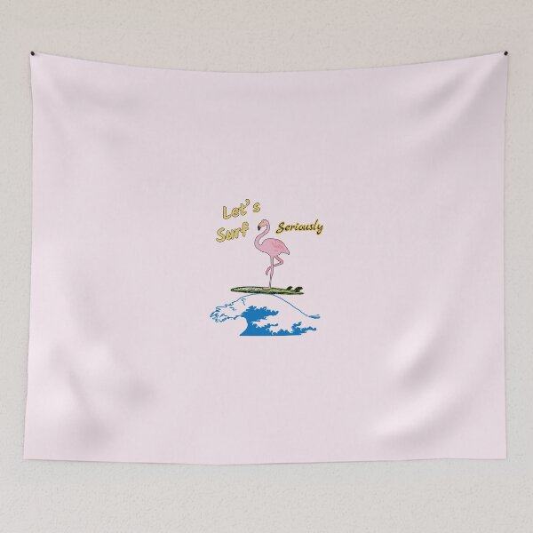 Item preview, Let's surf seriously - funny flamingo quote designed and sold by NathBros.