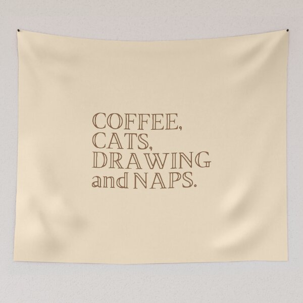 Item preview, Coffe and cats and drawing and naps designed and sold by jazzydevil.