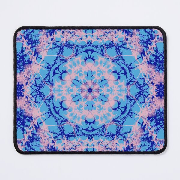 Item preview, Crystallized Potential ~ Blue and Pink Abstract Fractal Mandala Art designed and sold by Ascension Vibrations.