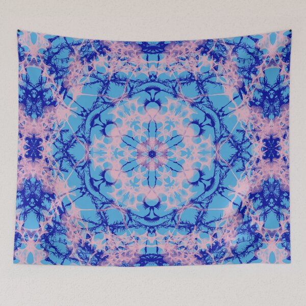 Item preview, Crystallized Potential ~ Blue and Pink Abstract Fractal Mandala Art designed and sold by Ascension Vibrations.