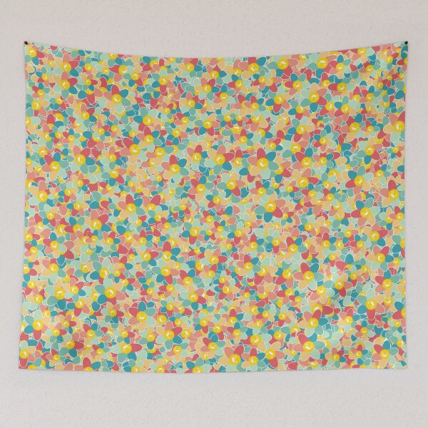 Item preview, Rainbow Smile Face Flower Pattern designed and sold by ind3finite.