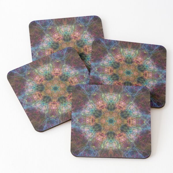 Item preview, Technicolor Dreamscape ~ Rainbow Abstract Fractal Mandala Art designed and sold by Ascension Vibrations.