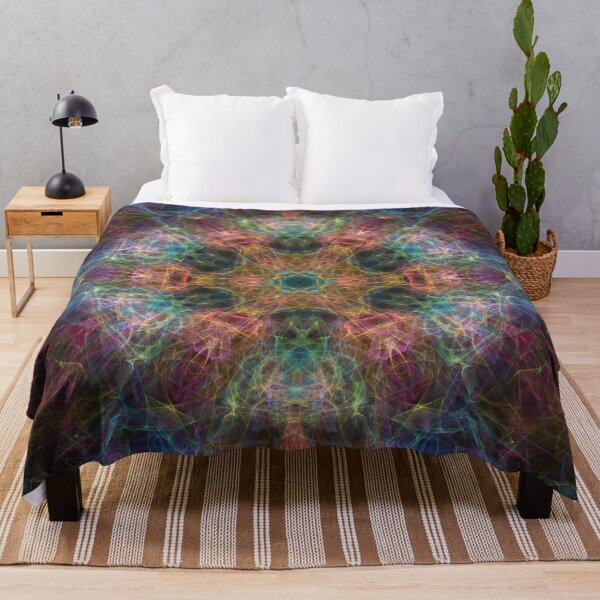Item preview, Technicolor Dreamscape ~ Rainbow Abstract Fractal Mandala Art designed and sold by Ascension Vibrations.