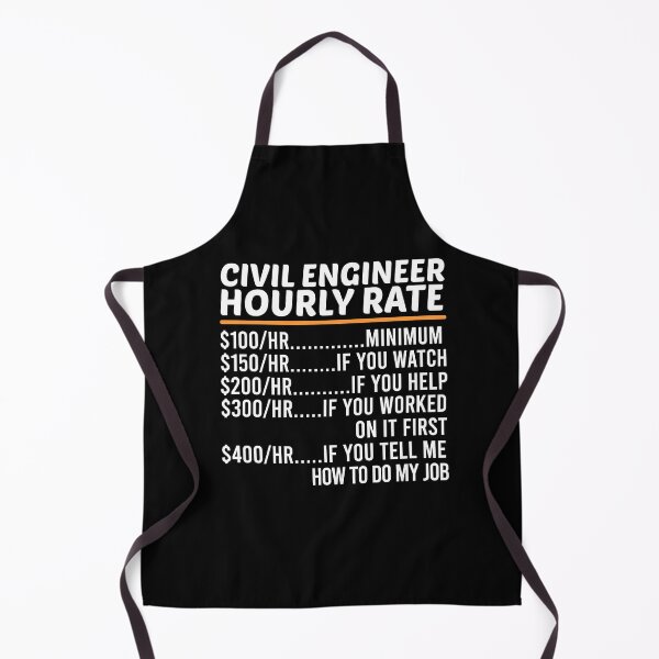 Item preview, Funny Civil Engineer Hourly Rate designed and sold by ZOHANATION.