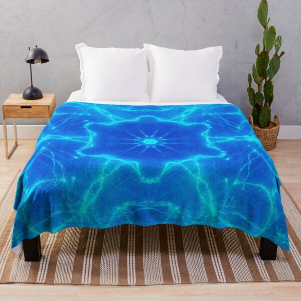 Item preview, Electric Resonance ~ Blue Abstract Fractal Mandala Art designed and sold by Ascension Vibrations.
