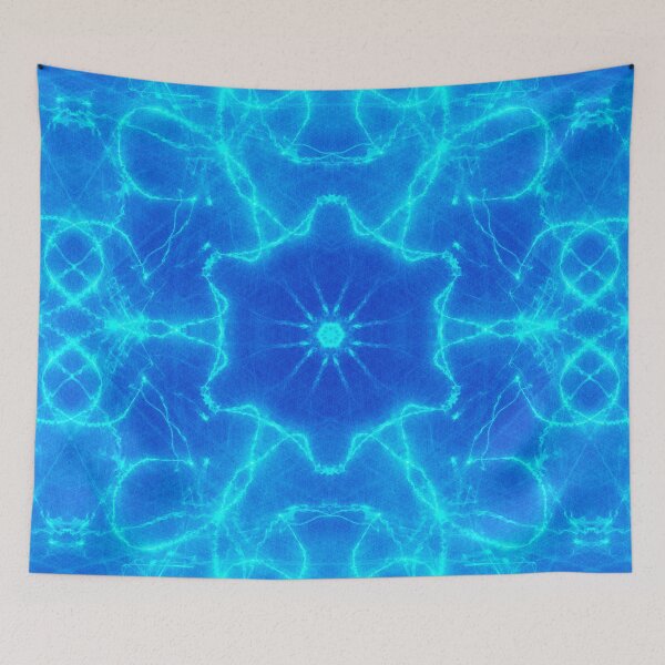 Item preview, Electric Resonance ~ Blue Abstract Fractal Mandala Art designed and sold by Ascension Vibrations.
