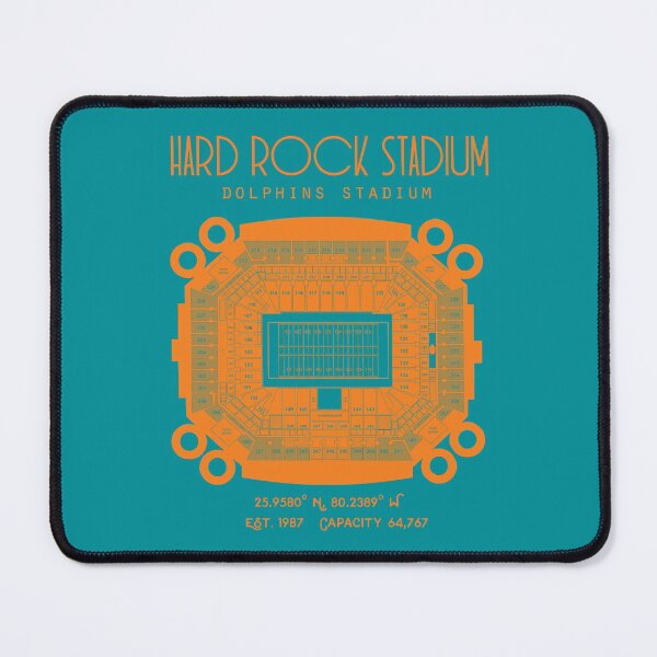 Item preview, Miami Dolphins Hard Rock Stadium Poster Print designed and sold by Birch Trail Boutique.