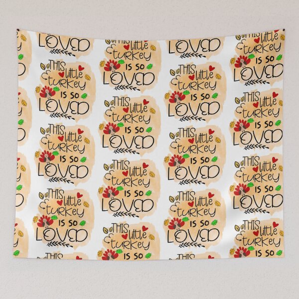 Item preview, This Little Turkey is So Loved - Fall Thanksgiving Gifts designed and sold by younghopes.