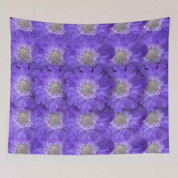Item preview, Blue Scabious Flower Still Life Floral Photography designed and sold by CottoVerdi.