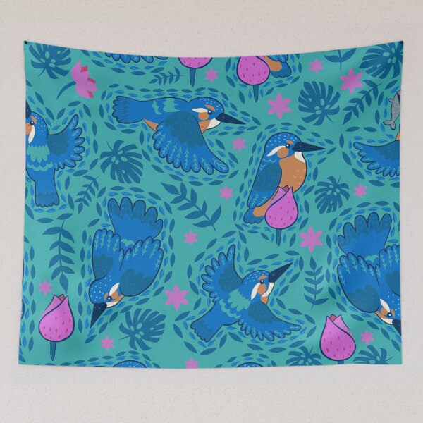 Item preview, Colorful Kingfishers designed and sold by Vector Scout Lab.