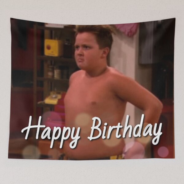 Item preview, Happy Birthday Gibby Tapestry designed and sold by Brooke’s Broadway Stickers.