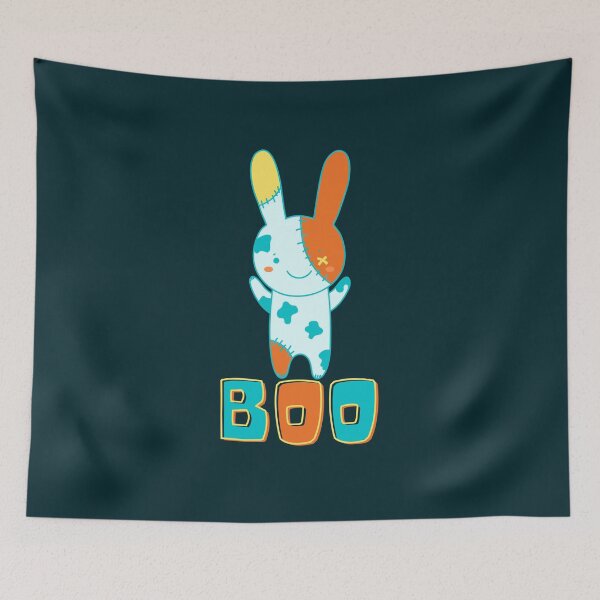 Item preview, Funny Spooky Colorful Halloween Kawaii Boo Bunny designed and sold by BeeZBeez.