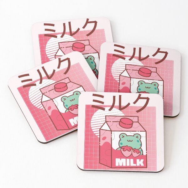 Item preview, Strawberry Milk Kawaii Frog Aesthetic Milk designed and sold by TamGustam.