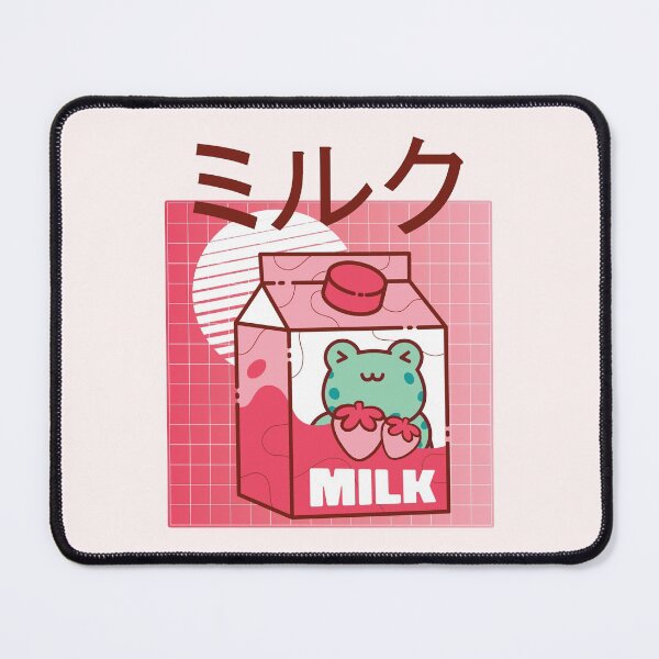 Item preview, Strawberry Milk Kawaii Frog Aesthetic Milk designed and sold by TamGustam.
