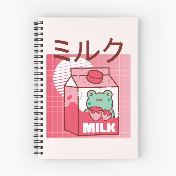 Item preview, Strawberry Milk Kawaii Frog Aesthetic Milk designed and sold by TamGustam.