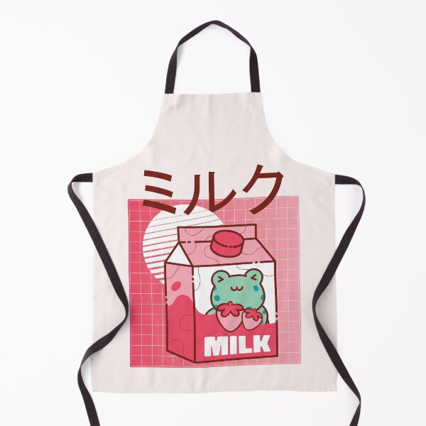 Item preview, Strawberry Milk Kawaii Frog Aesthetic Milk designed and sold by TamGustam.