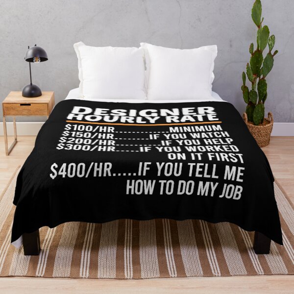 Item preview, Funny Designer Hourly Rate designed and sold by ZOHANATION.
