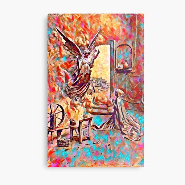 The Angel Gabriel Comes to Mary Metal Print