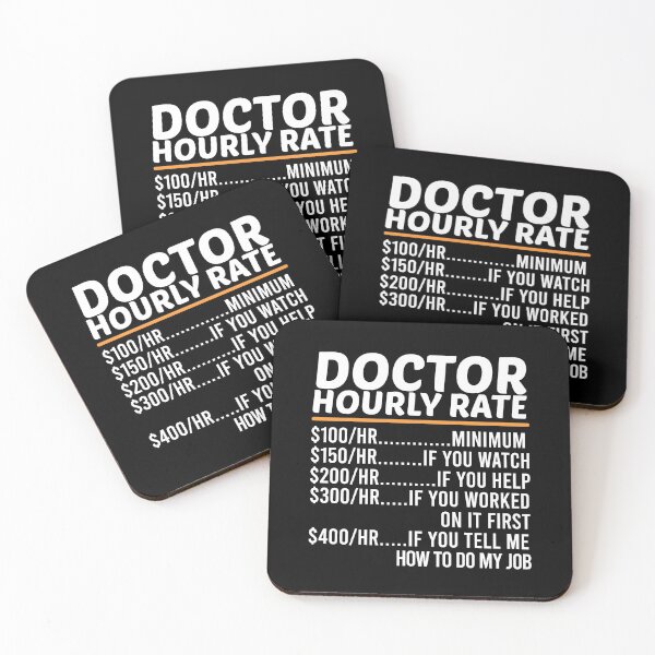 Item preview, Funny Doctor Hourly Rate designed and sold by ZOHANATION.