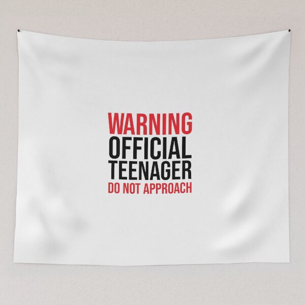 Item preview, Warning Official Teenager Do Not Approach, warning official teenager, super funny gift, mom dad grandma aunt, uncle boy, attitude funny gift idea, boy-girl mom dad designed and sold by adjamine.