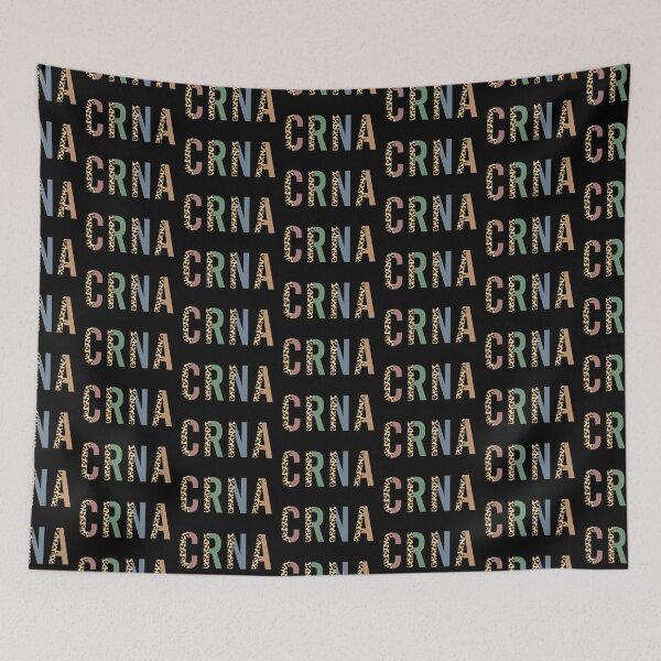 Item preview, CRNA Nurse Anesthetist Cheetah print typography | Nurse Anesthetist | Gifts for Anesthesiologists  designed and sold by Violet Treasures.