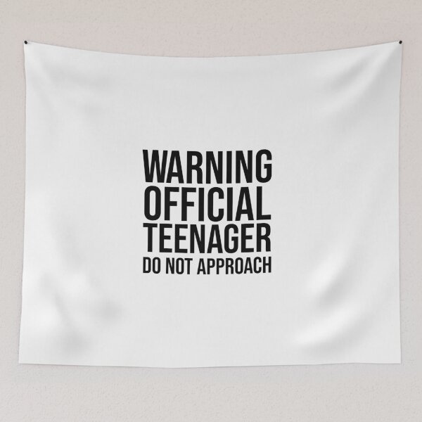 Item preview, Warning Official Teenager Do Not Approach, warning official teenager, super funny gift, mom dad grandma aunt, uncle boy, attitude funny gift idea, boy-girl mom dad designed and sold by adjamine.