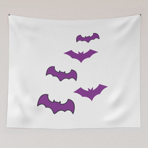 Item preview, purple bats flying pattern - Halloween designed and sold by Jessi-Sketches.