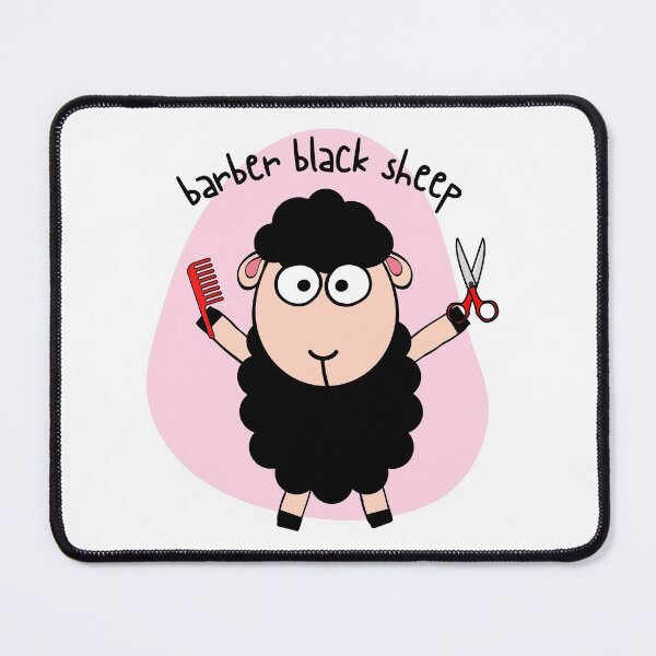 Item preview, Barber black sheep - Animal pun designed and sold by The Agreeable Raven.