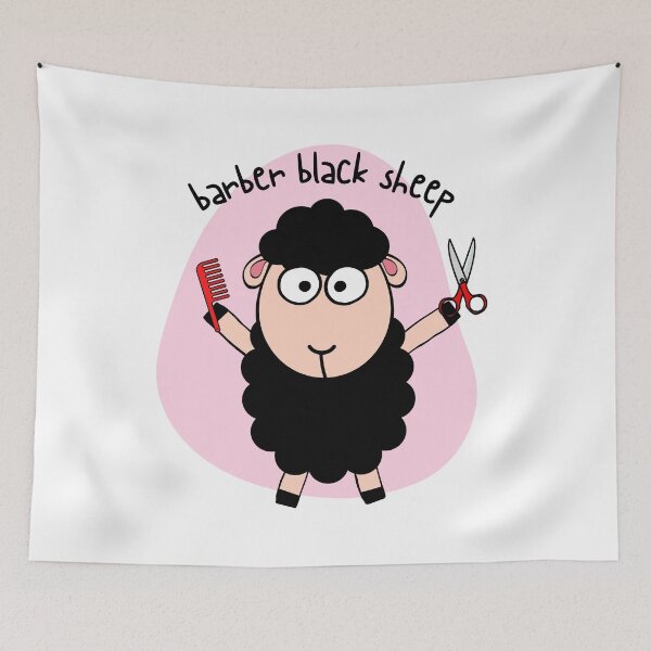 Item preview, Barber black sheep - Animal pun designed and sold by The Agreeable Raven.