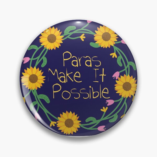 Item preview, Paraprofessionals Make It Possible Sunflower Wreath designed and sold by Kirsten Uecker.
