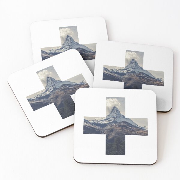 Item preview, Matterhorn mountain Alps Switzerland cross flag designed and sold by Mila1946.