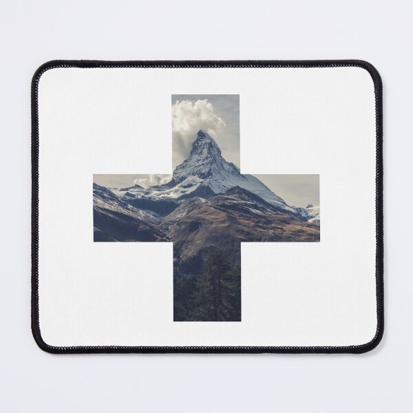 Item preview, Matterhorn mountain Alps Switzerland cross flag designed and sold by Mila1946.