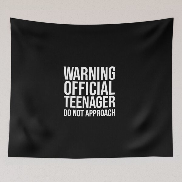 Item preview, Warning Official Teenager Do Not Approach, warning official teenager, super funny gift, mom dad grandma aunt, uncle boy, attitude funny gift idea, boy-girl mom dad designed and sold by adjamine.